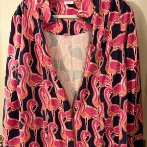 Crown & Ivy Flamingo Patterned Jacket